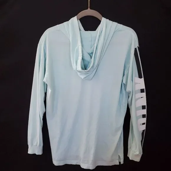 Victoria Secret PINK Blue Pullover Hoodie Top Size Small - Picture 4 of 7